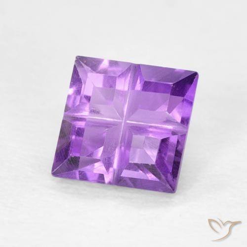 9,17 ctw natürlicher Lebhaftes Violett Amethyst, Quadrat, VVS-VS