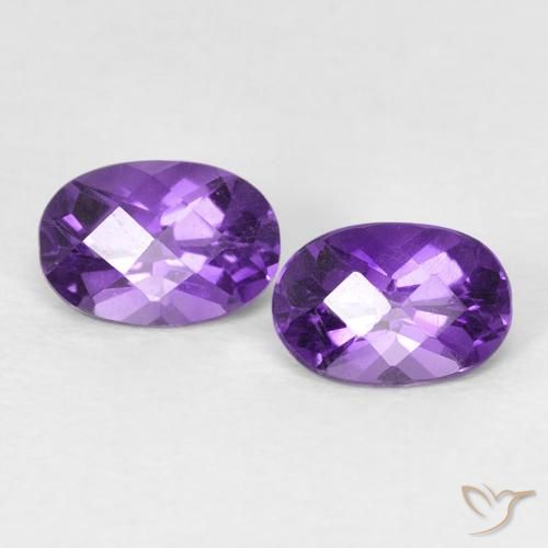 0.82 ct natürliche tiefviolett Amethyst-Edelsteine, Oval Schliff, VVS