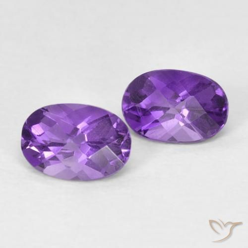 0.82 ct natürliche tiefviolett Amethyst-Edelsteine, Oval Schliff, VVS