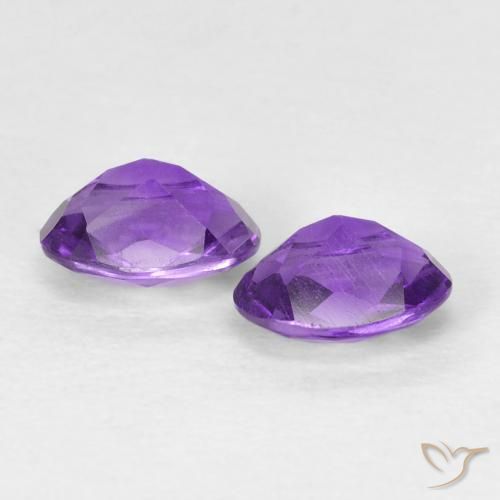 0.82 ct natürliche tiefviolett Amethyst-Edelsteine, Oval Schliff, VVS