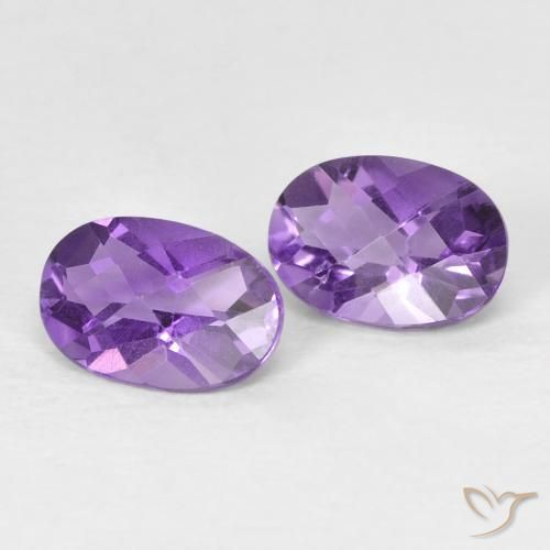 0.86 ct natürliche Iris Violett Amethyst-Edelsteine, Oval, VVS