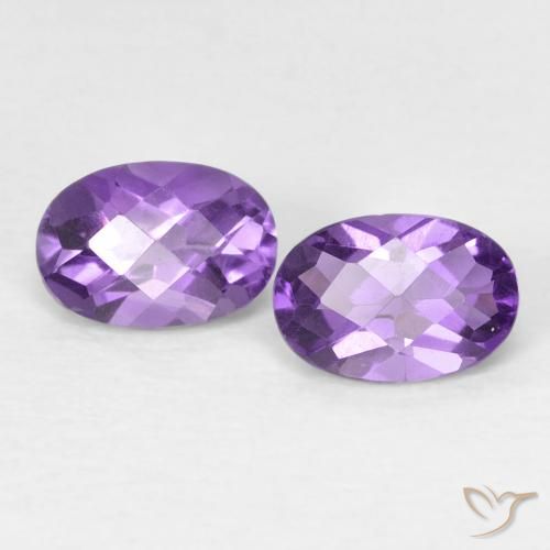 0.86ctw Natürlicher Lebhaftes Violett Amethyst, Oval, VVS