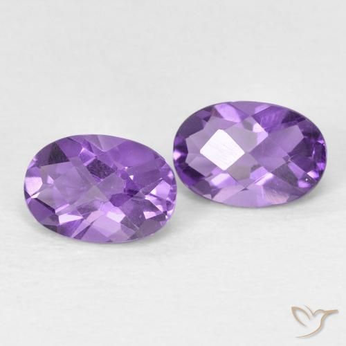 0.86 ct natürliche Lebhaftes Violett Amethyst-Edelsteine, Oval, VVS