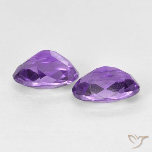 0.86 ct natürliche Lebhaftes Violett Amethyst-Edelsteine, Oval, VVS