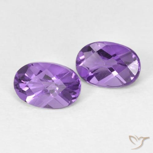 0.92ctw Natürlicher tiefviolett Amethyst, Oval, VVS