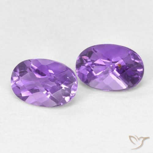 0.92ctw Natürlicher tiefviolett Amethyst, Oval, VVS