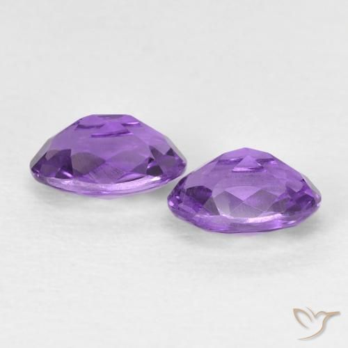 0.88 ct natürliche tiefviolett Amethyst-Edelsteine, Oval, Lichtundurchlässig