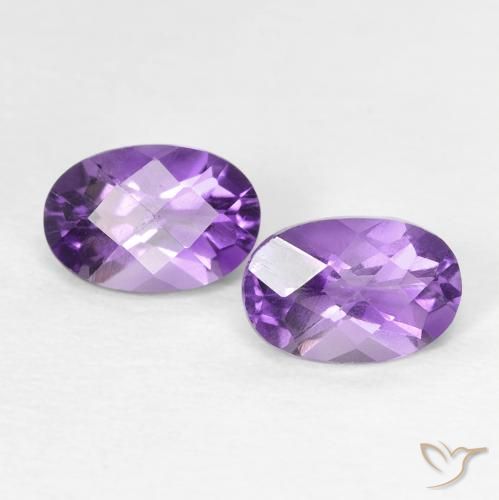 0.90ctw Natürlicher Lilaisch-violett Amethyst, Oval, VVS-VS