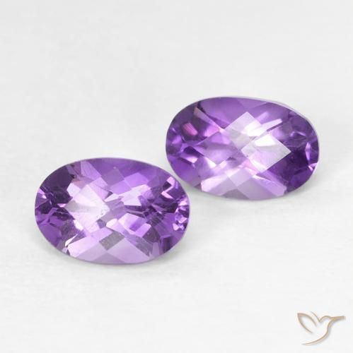 0.90 ct natürliche Lilaisch-violett Amethyst-Edelsteine, Oval, VVS-VS