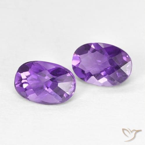 0,82 ct natürliche Intensives Violett Amethyst-Edelsteine, Oval Schliff, VVS-VS