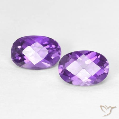 0,82 ct natürliche Intensives Violett Amethyst-Edelsteine, Oval Schliff, VVS-VS
