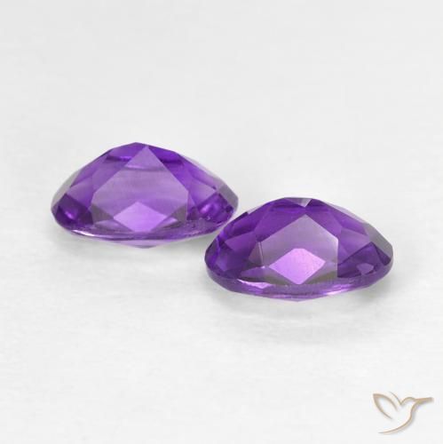0,82 ct natürliche Intensives Violett Amethyst-Edelsteine, Oval Schliff, VVS-VS