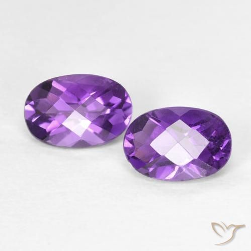 0.87ctw Natürlicher Medium Dark-Violet Amethyst, Oval, VVS-VS