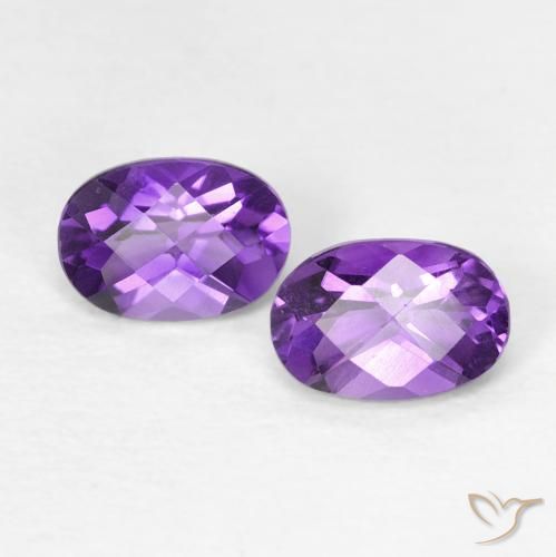 0.82ctw Natürlicher tiefviolett Amethyst, Oval, VVS-VS