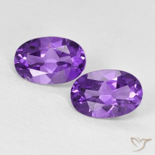 0.86ctw Natürlicher Medium Light-Violet Amethyst, Oval, VVS-VS