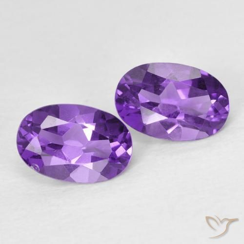 0.86 ct natürliche Medium Light-Violet Amethyst-Edelsteine, Oval, VVS-VS