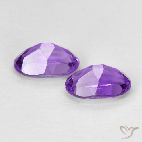 0.86 ct natürliche Medium Light-Violet Amethyst-Edelsteine, Oval, VVS-VS