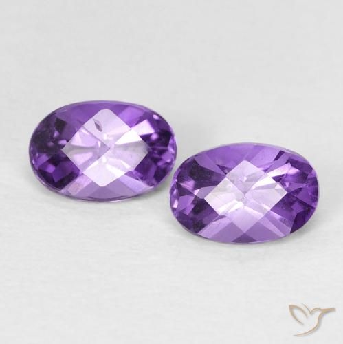 0.92 ct natürliche Lebhaftes Violett Amethyst-Edelsteine, Oval, VS