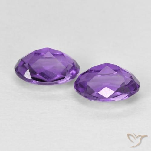 0.92 ct natürliche Lebhaftes Violett Amethyst-Edelsteine, Oval, VS