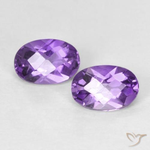 0.92 ct natürliche Intensives Violett Amethyst-Edelsteine, Oval, VS