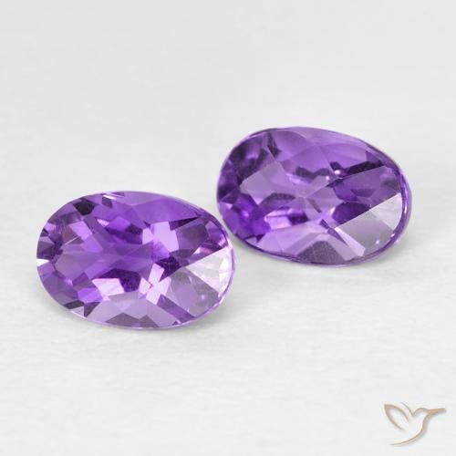 0.95ctw Natürlicher Intensives Violett Amethyst, Oval, VVS-VS