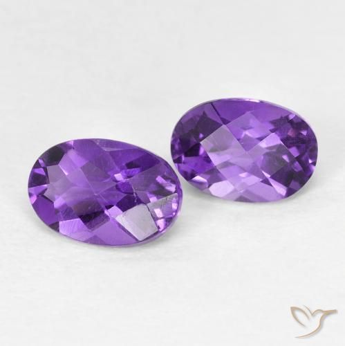 0.96ctw Natürlicher tiefviolett Amethyst, Oval, VVS-VS