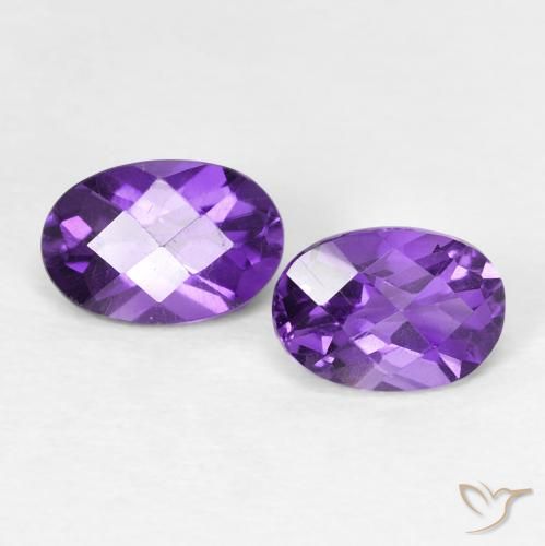 0.96 ct natürliche tiefviolett Amethyst-Edelsteine, Oval, VVS-VS
