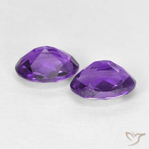 0.84 ct natürliche Lebhaftes Violett Amethyst-Edelsteine, Oval, VS