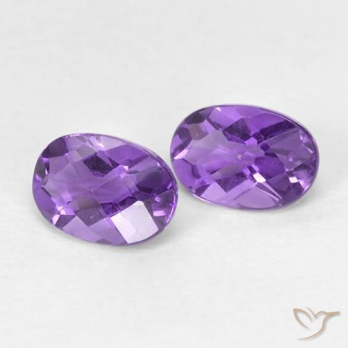 0.90 ct natürliche Lebhaftes Violett Amethyst-Edelsteine, Oval, VS