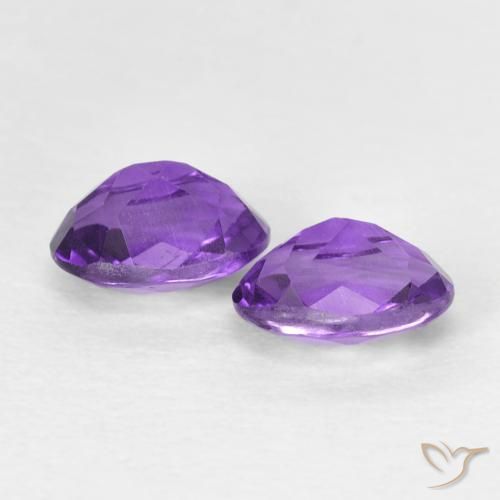 0.90 ct natürliche Lebhaftes Violett Amethyst-Edelsteine, Oval, VS