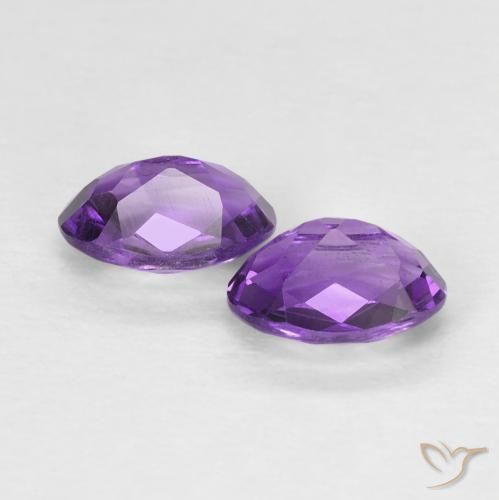 0.88 ct natürliche Lebhaftes Violett Amethyst-Edelsteine, Oval, VVS