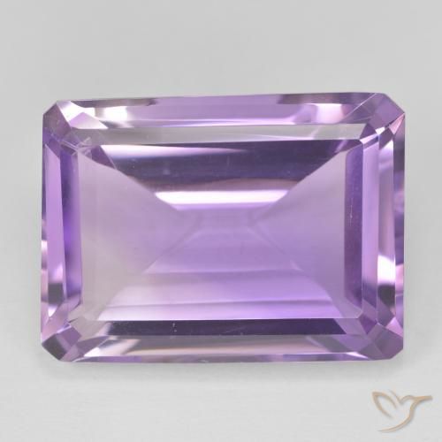 20.96ct Natürlicher Mittelviolett Amethyst, Smaragdschliff, VVS