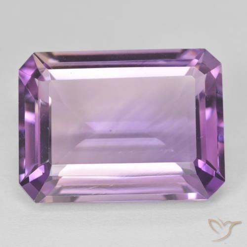 20.24ct Natürlicher Medium Light Purplish-Violet Amethyst, Smaragdschliff, VVS
