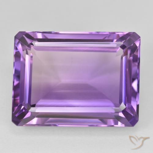 24.25ct Natürlicher tiefviolett Amethyst, Smaragdschliff, VVS