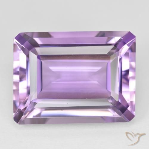 21.50ct Natürlicher Rosaig-violett Amethyst, Smaragdschliff, VVS