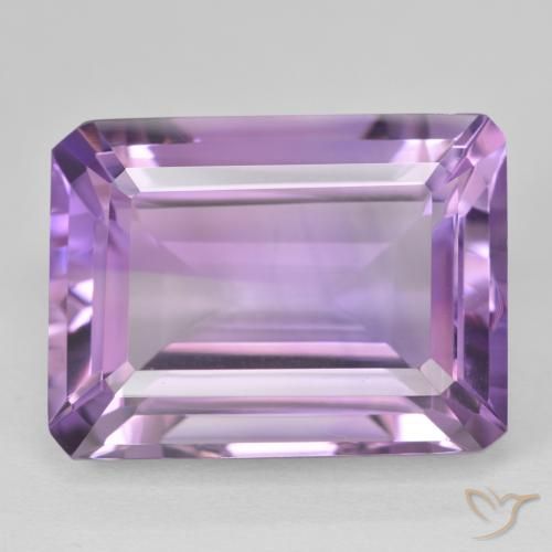 22.05ct Natürlicher Medium Light Purplish-Violet Amethyst, Smaragdschliff, VVS