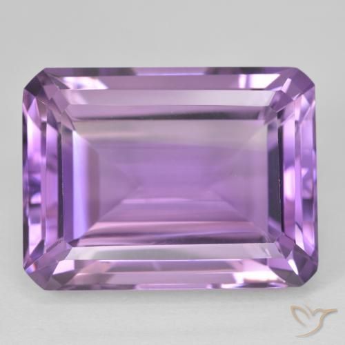 25.46ct Natürlicher Medium Light Purplish-Violet Amethyst, Smaragdschliff, VVS