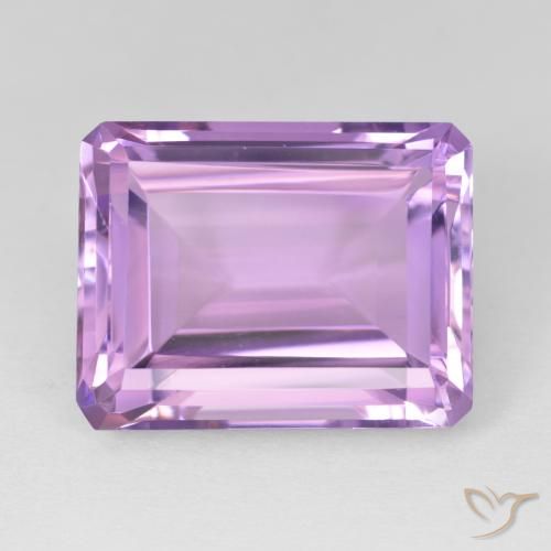 19.79ct Natürlicher Rosaig-violett Amethyst, Smaragdschliff, VVS-VS