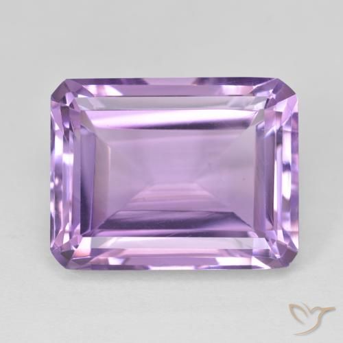 19.13ct Natürlicher Rosaig-violett Amethyst, Smaragdschliff, VS