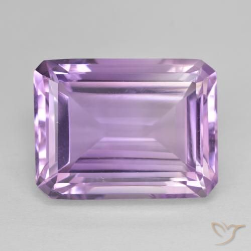 18.72ct Natürlicher Rosaig-violett Amethyst, Smaragdschliff, VVS-VS