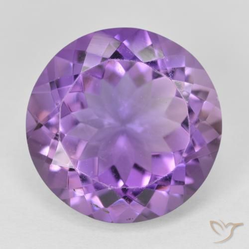 12.47ct Natürlicher Rosaig-violett Amethyst, Runden, VVS