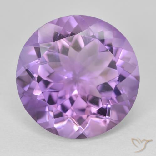 12.86ct Natürlicher Mittelrosa Violett Amethyst, Runden, VVS