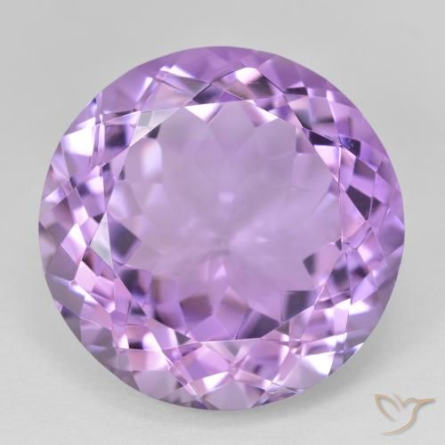 25.66ct Natürlicher Mittelviolett Amethyst, Runden, VVS