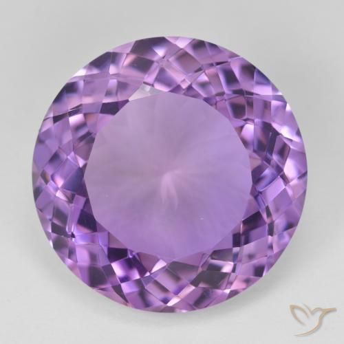 24.81ct Natürlicher tiefviolett Amethyst, Runden, VVS