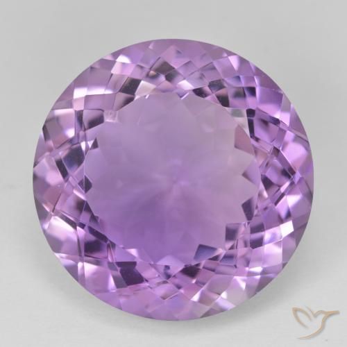 25.45ct Natürlicher Medium Light Purplish-Violet Amethyst, Runden, VVS