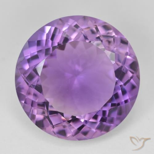 23.46ct Natürlicher Medium Light Purplish-Violet Amethyst, Runden, VVS