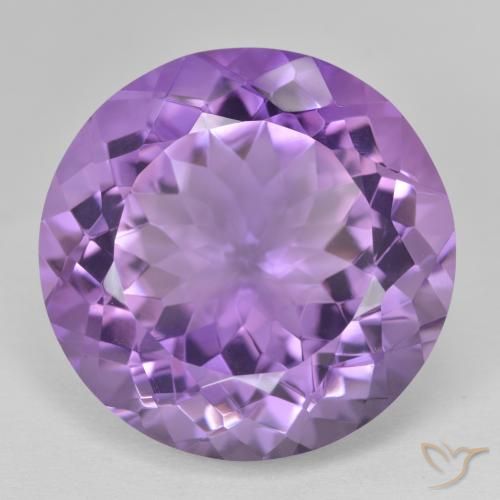25.91ct Natürlicher Rosaig-violett Amethyst, Runden, VVS