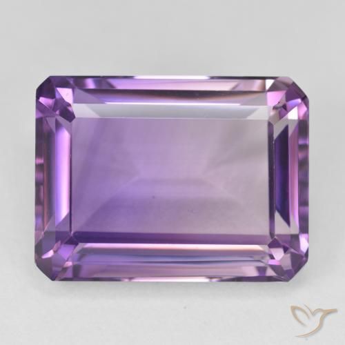 24.96ct Natürlicher Mittelviolett Amethyst, Smaragdschliff, VVS-VS