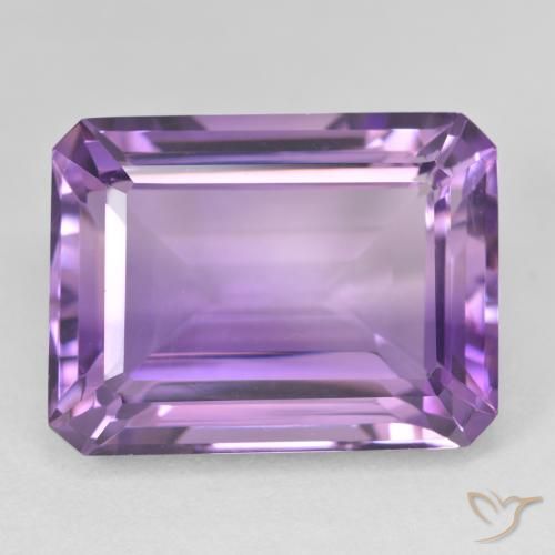 23.68ct Natürlicher Lilaisch-violett Amethyst, Smaragdschliff, VVS