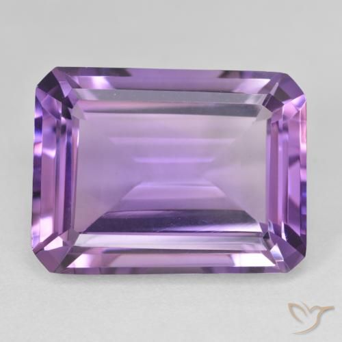 21.16ct Natürlicher Rosaig-violett Amethyst, Smaragdschliff, VVS